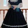 Round Collar Lace Long Sleeves Miss Winnie Plus Size Sweet Lolita OP Dress -LolitaInside f53ecca89bd068fffd3598b42dc45d1e