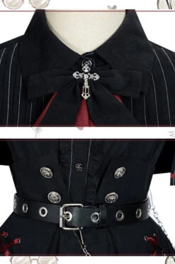 Black Punishment Execution Officer Series Military Style Shirt And Skirt Set Gothic Lolita Dress -LolitaInside f808482d0e40fc6552f6bf30a7c48703