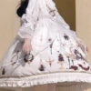 White Lace Ruffled Princess Print Sweet Lolita OP Dress -LolitaInside f886930ef41843d145594c434073bdec