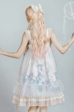 Light Blue Violin Cat Print Bowknot High Waisted Multi-Layer Ruffled Sweet Lolita Jsk Dress -LolitaInside f9355c0fd409b3073695d88d170f1c0a a43b510b 0c20 4188 b50d f01249aab3a0