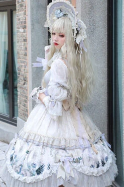 White Rose Maiden Hanayome Multi-Layer Ruffled Classic Lolita OP Dress -LolitaInside f95e242672fb6e68852bf97393f4b1d9