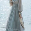 Light Green Elegant Mid High Waist Chiffon Classic Lolita OP Dress -LolitaInside f9d5bcb43bf1293531950182014fb070