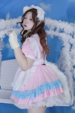 Pink Lapel Collar Ruffled Short Sleeves Plus Size Sweet Lolita Dress -LolitaInside fa67ebc78734819e9b1981cd9bb973ed