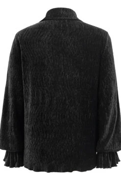 Black Velvet Elastic Lantern Sleeves Mens Gothic Blouse -LolitaInside fb5d55e10972429e7dc48eb31fee8f9a