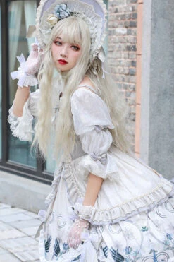 White Rose Maiden Hanayome Multi-Layer Ruffled Classic Lolita OP Dress -LolitaInside fd2b7e08cf40e4724ed24f5c10ea690b