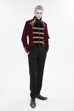 Red Totem Embroidered Swallow Tailed Men's Gothic Coat -LolitaInside fe9f8c709df319ab6c0ad900e25eb01a